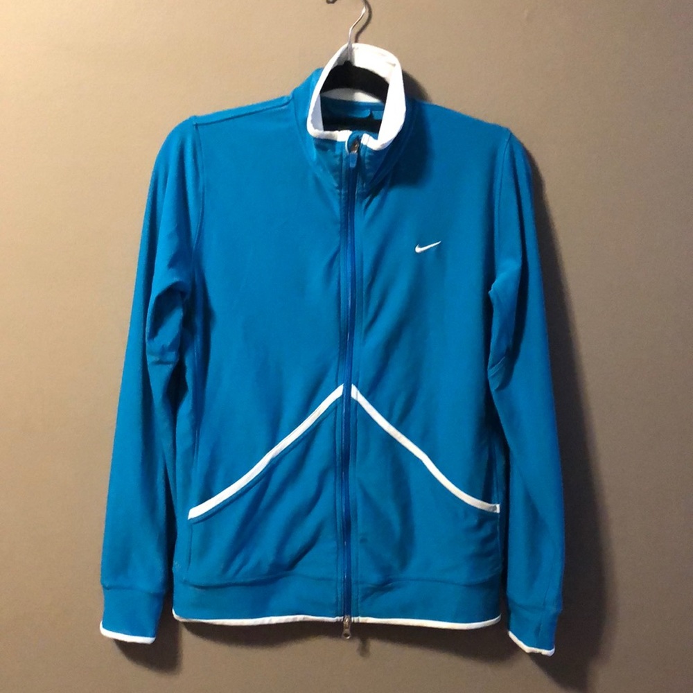 Nike Dri Fit Turquoise Full Zip Athletic Jacket
